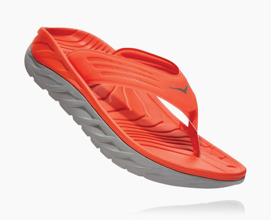 Hoka One One Sandale Panske Červené - ORA Recovery Flip - 35814-NPYB